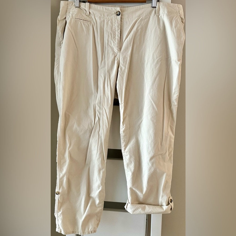 Talbots Straight-Leg “Boyfriend”Pants in Khaki